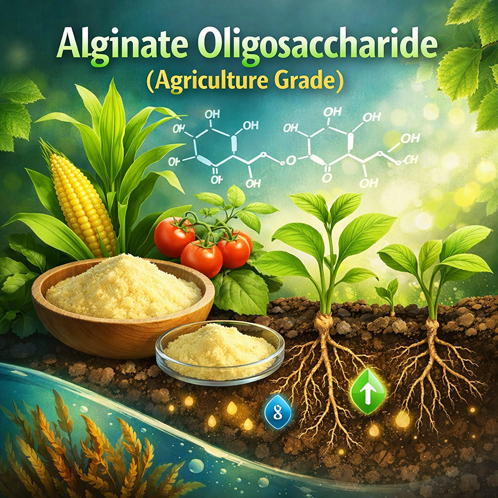 Alginate Oligosaccharide AOS powder for agriculture and plants